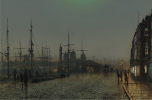 Hull docks at night